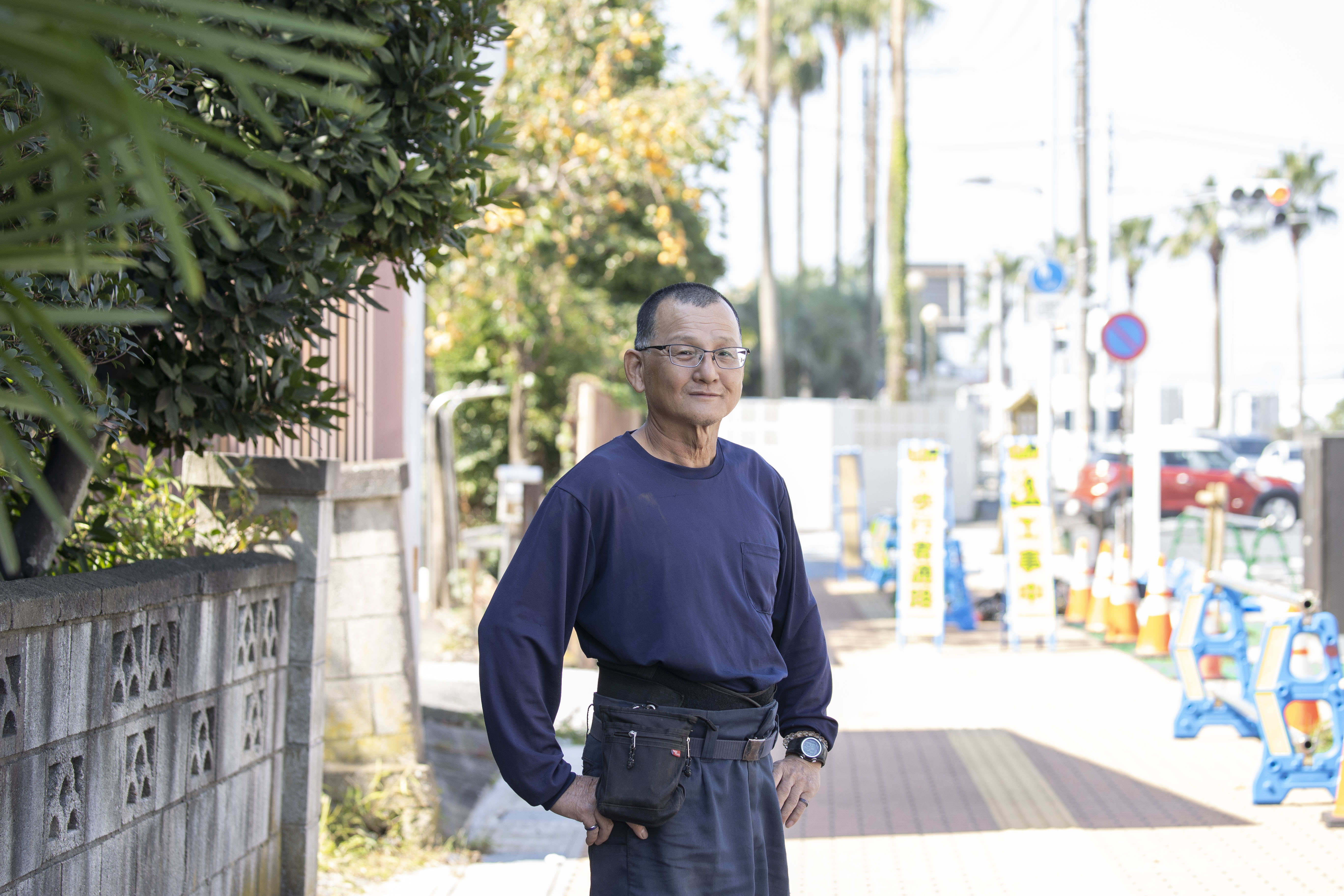 現場で働く谷中造園土木のスタッフ